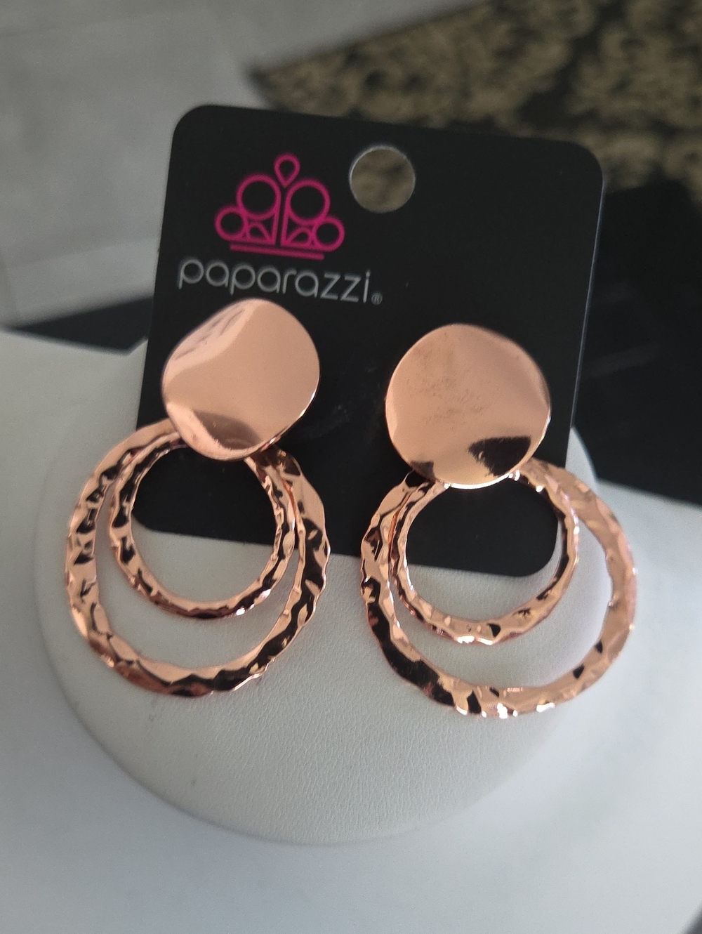 Paparazzi Shiny Copper Post Earrings NWT